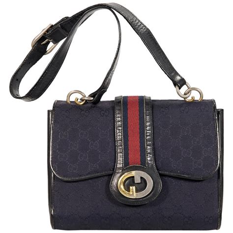 navy blue vintage gucci bags|vintage blue gucci handbags.